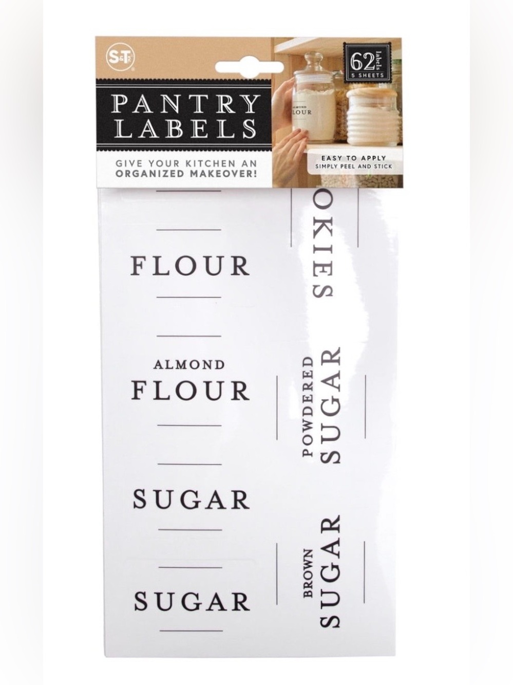 Pantry labels - 62 labels